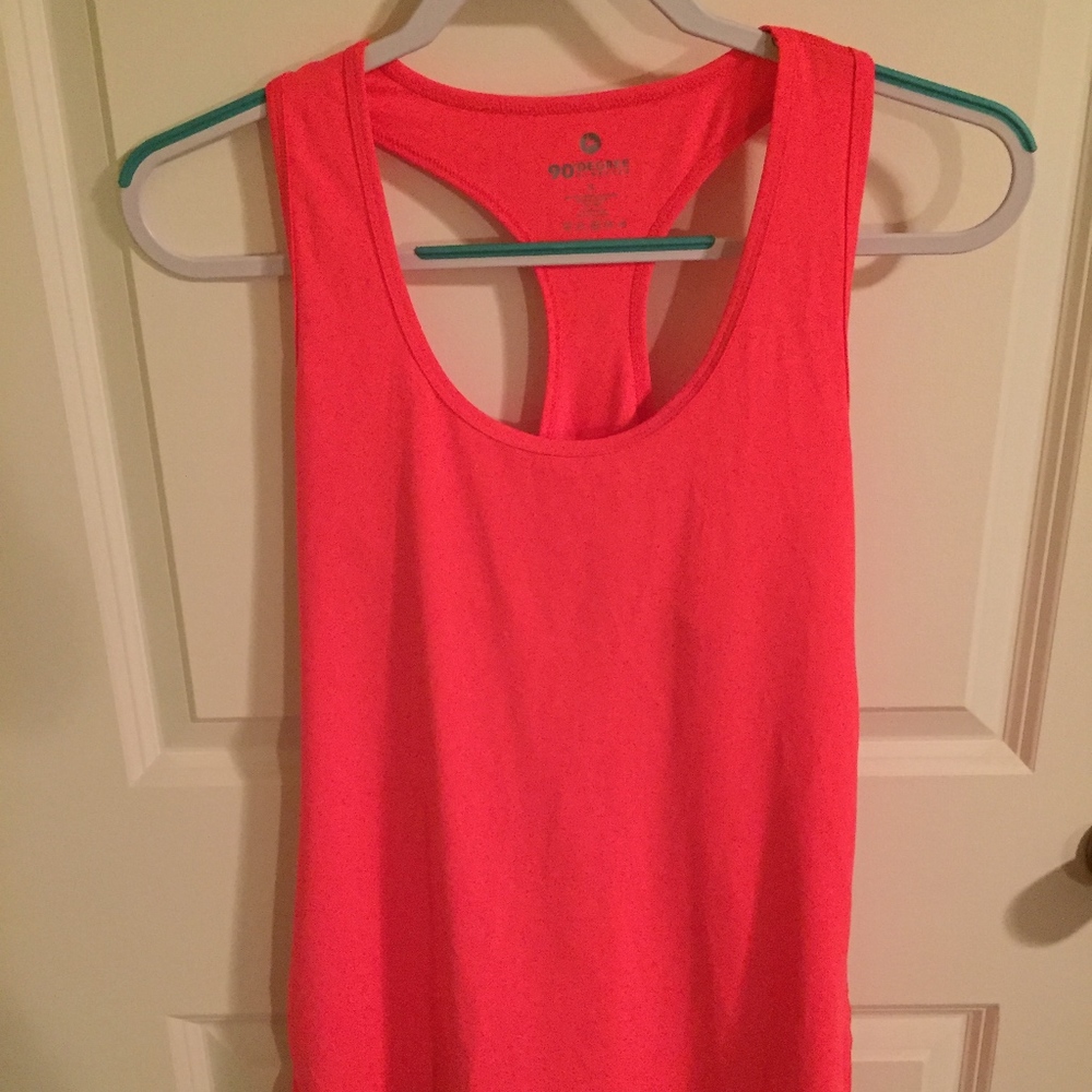 90 degree athletic tank tops orange and one pink